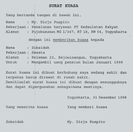 26+ Contoh surat kuasa yang baik dan benar terbaru terbaik