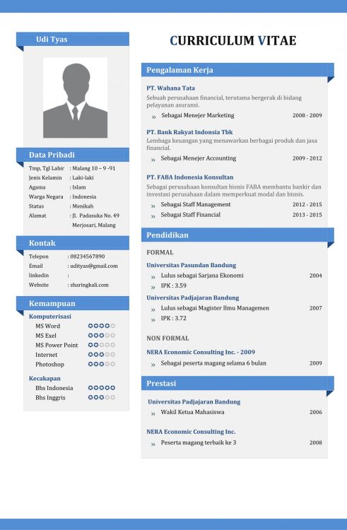 Cara Membuat Curriculum Vitae Yang Benar