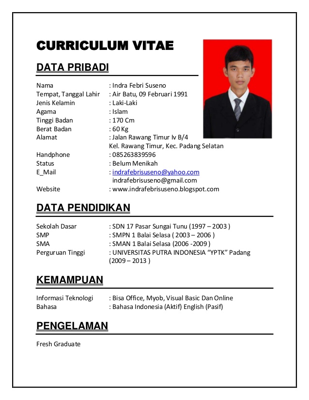 36++ Contoh surat cv online terbaru terbaru