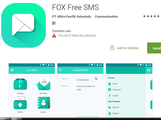 FOX FREE SMS - SMS GRATIS ke semua operator